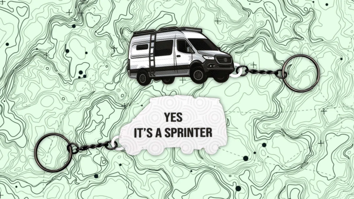 Mercedes Sprinter Keychain, Personalized Van Life Gift for RV Owners, Camper Van Enthusiasts