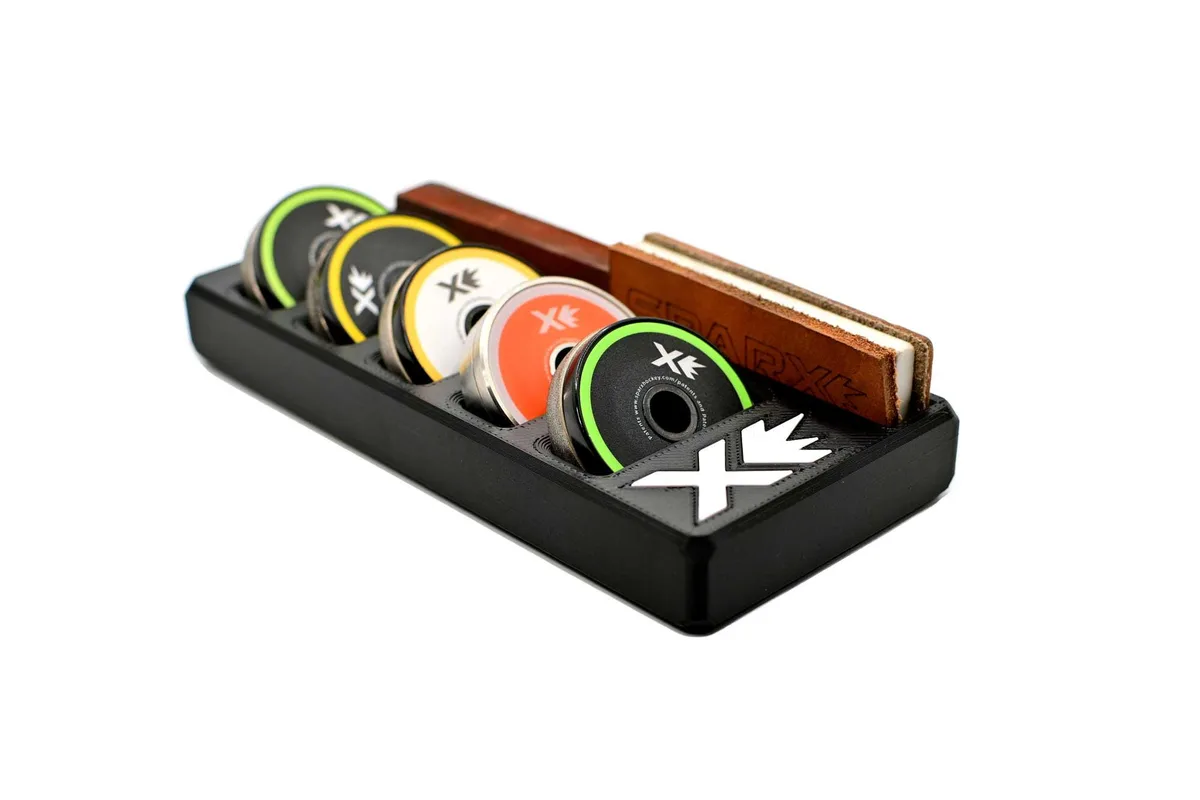 Sparx Grinding Ring Organizer and Compact Skate Sharpener Accessory